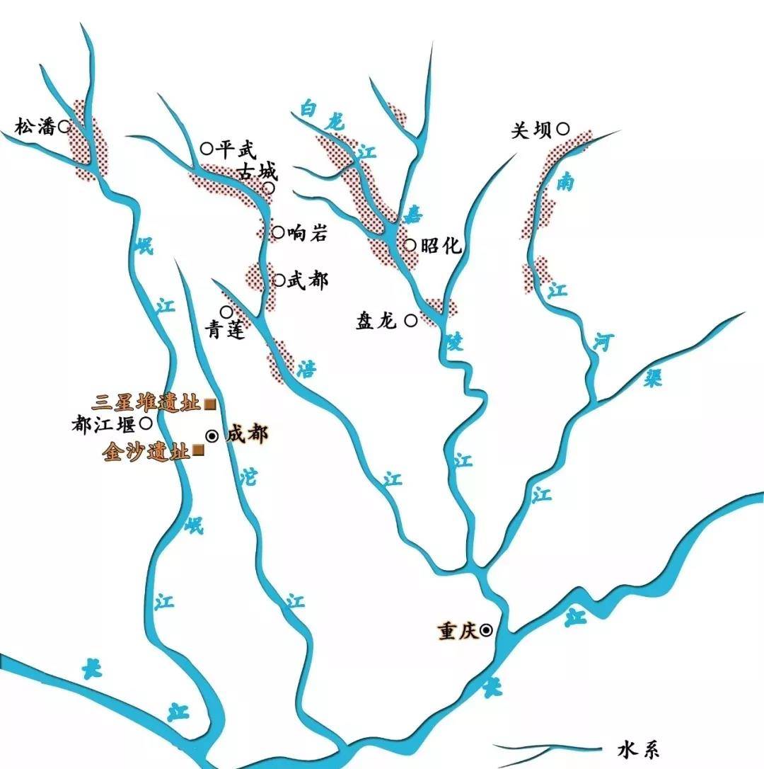 成都平原上游的岷江,沱江,涪江,嘉陵江都是含金水系,且都有砂金的富集